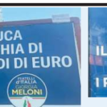 Campania, la guerra dei manifesti fra De Luca e la Meloni